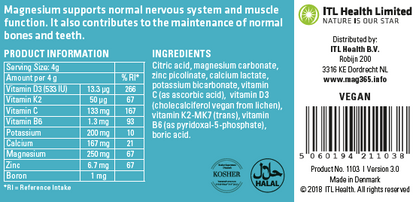 MAG365 Bone Formula Magnesium + Calcium Unflavoured 210g