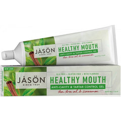 Jason Healthy Mouth Anti-Cavity & Tartar Control Gel Tea Tree Oil & Cinnamon (With Fluoride) 170g