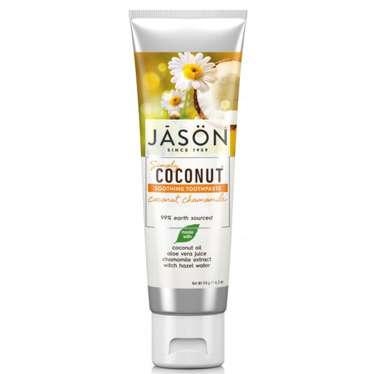 Jason Simply Coconut Soothing Toothpaste Coconut Chamomile (Fluoride Free) 119g