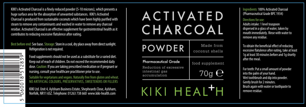 Kiki Health Activated Charcoal Powder 70g