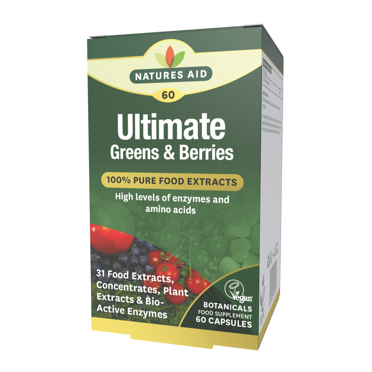 Natures Aid Ultimate Greens & Berries (100% Pure Food Extracts) 60's