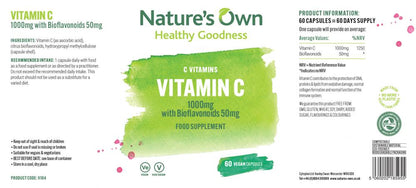 Nature's Own Vitamin C 1000mg with Bioflavonoids 60's