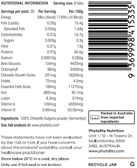 Phytality Fermented Chlorella 240's