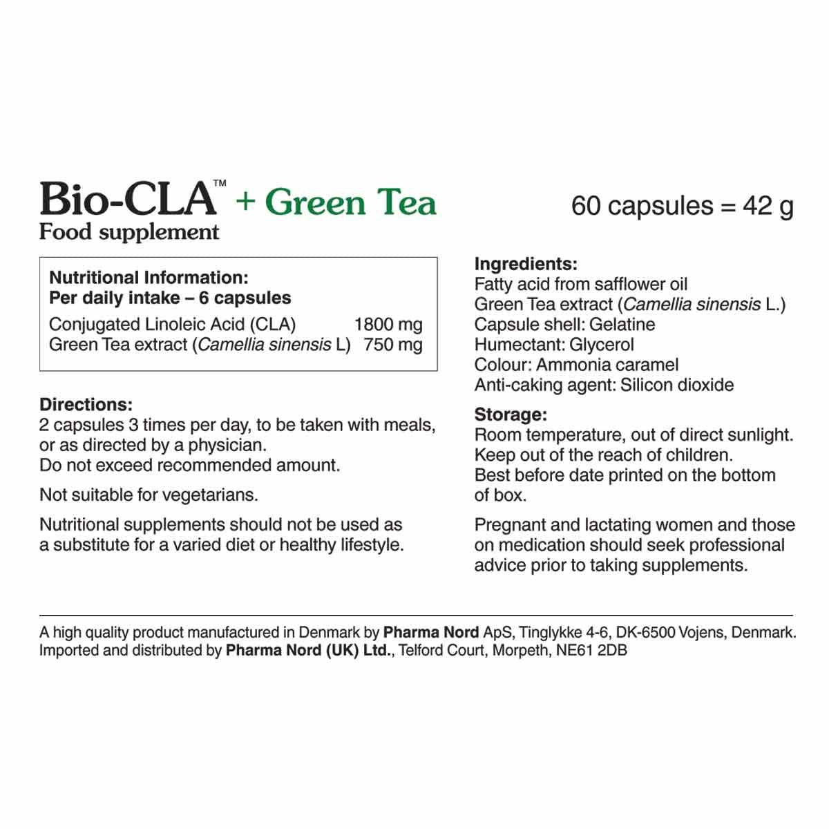 Pharma Nord Bio-CLA + Green Tea 60's