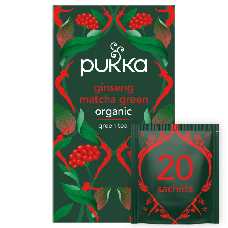 Pukka Herbs Ginseng Matcha Organic Green Tea x 20 Sachets