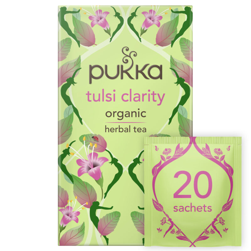 Pukka Herbs Tulsi Clarity Organic Herbal Tea x 20 Sachets