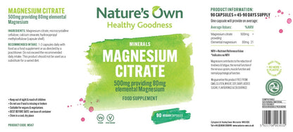 Nature's Own Magnesium Citrate 90's