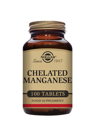 Solgar Chelated Manganese Highly Absorbable Manganese Glycinate (100 Tablets)