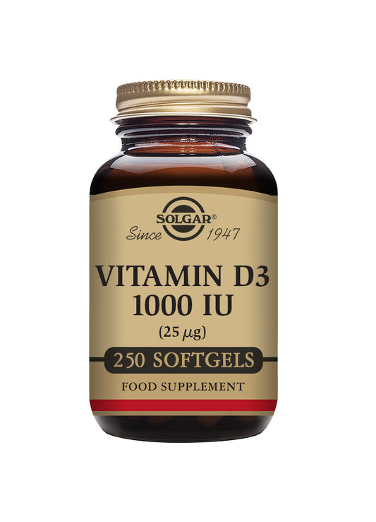 Solgar Vitamin D3 1000iu (25ug) 250 Softgels