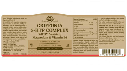Solgar Griffonia 5-HTP Complex (100mg) – 90 Vegetable Capsules