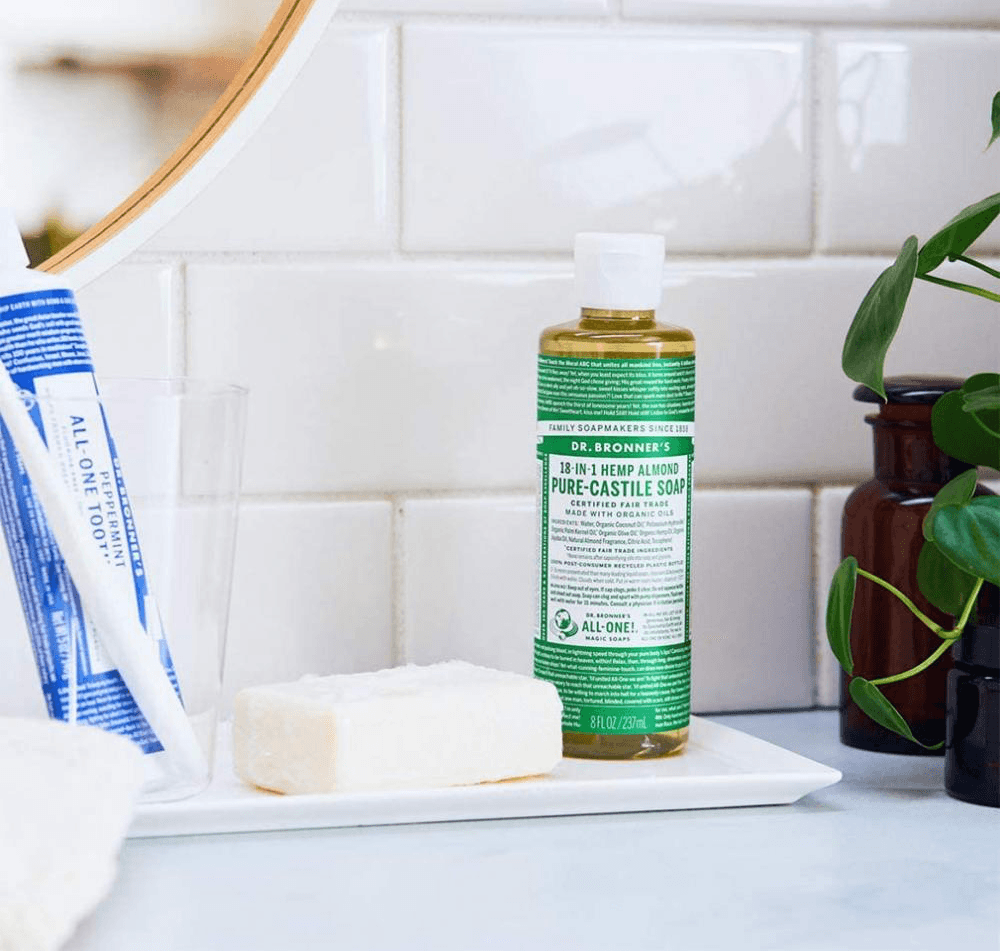 Dr Bronner's Magic Soaps 18-in-1 Hemp Almond Pure-Castile Liquid Soap 237ml - Approved Vitamins