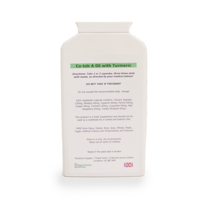Practitioner Supplies Co-Ton A 00 with Turmeric 600mg (Green) 100's