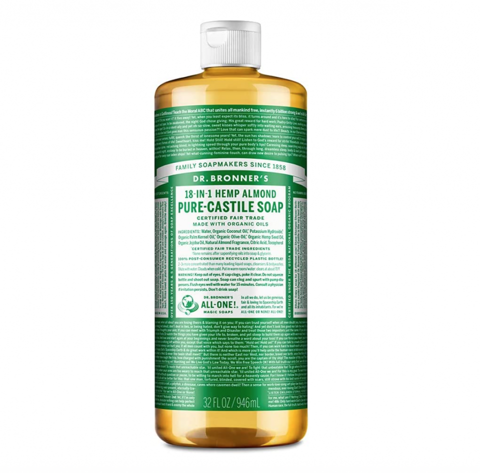 Dr Bronner's Magic Soaps 18-in-1 Hemp Almond Pure-Castile Liquid Soap