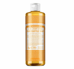 Dr Bronner's Magic Soaps 18-in-1 Hemp Citrus Orange Pure-Castile Liquid Soap