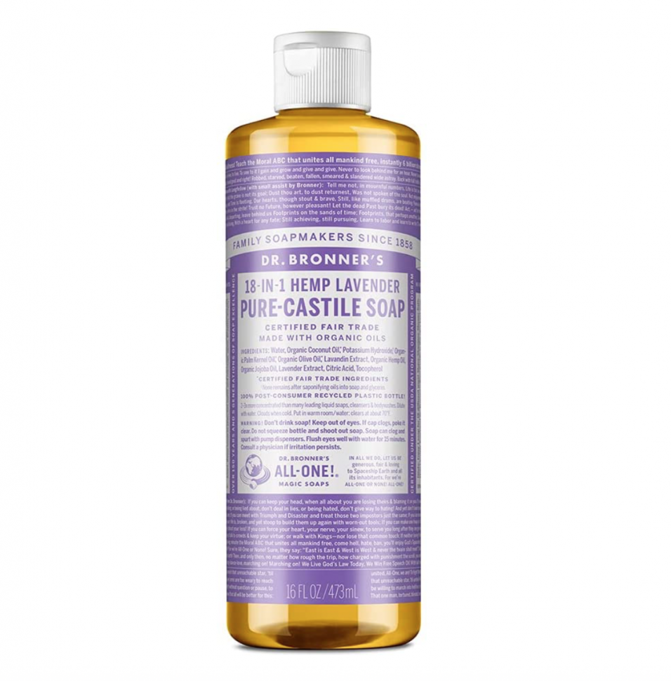 Dr Bronner's Magic Soaps 18-in-1 Hemp Lavender Pure-Castile Liquid Soap