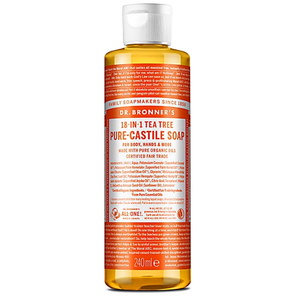 Dr Bronner's Magic Soaps 18-in-1 Hemp Tea Tree Pure-Castile Liquid Soap