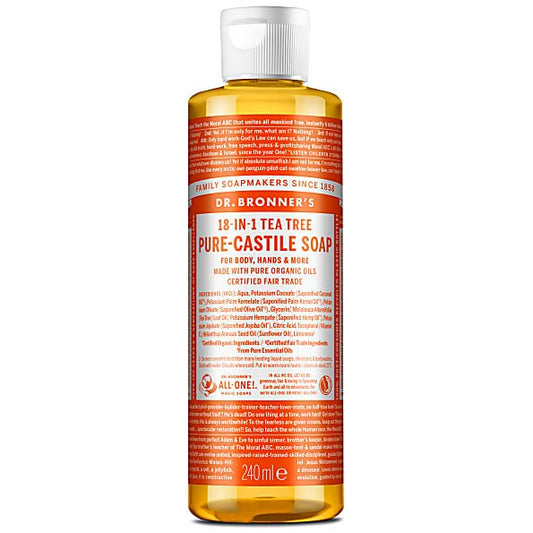 Dr Bronner's Magic Soaps 18-in-1 Hemp Tea Tree Pure-Castile Liquid Soap