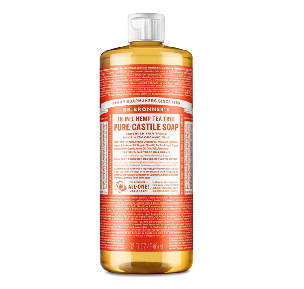 Dr Bronner's Magic Soaps 18-in-1 Hemp Tea Tree Pure-Castile Liquid Soap