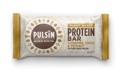 Pulsin Plant Based Protein Bar Caramel Choc & Peanut