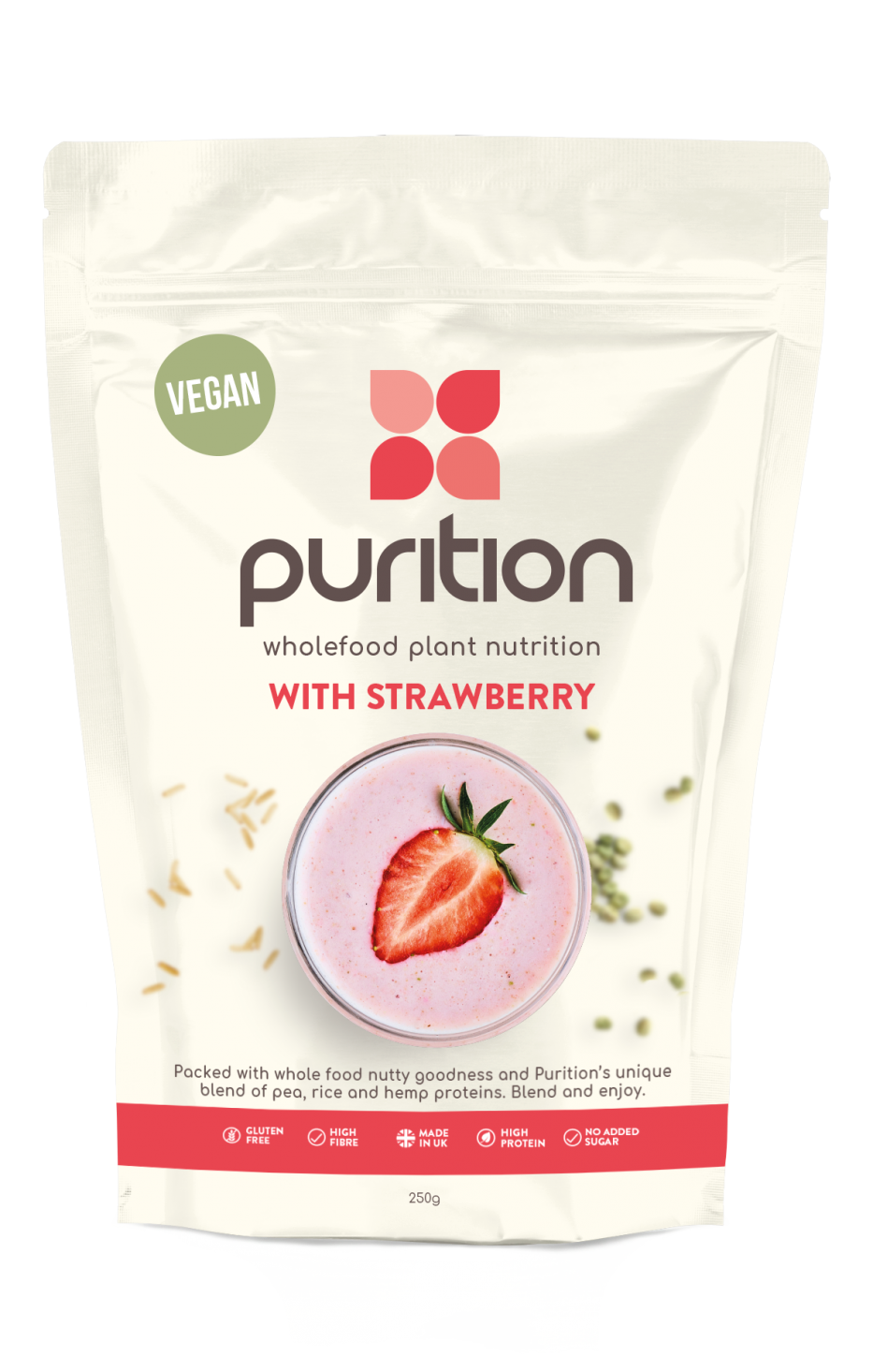 Purition VEGAN Wholefood Plant Nutrition With Strawberry