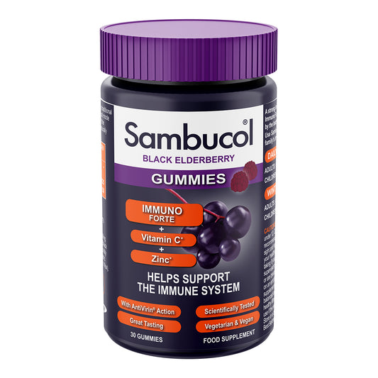 Sambucol Immuno Forte Vitamin C + Zinc Immune Support Gummies 30's