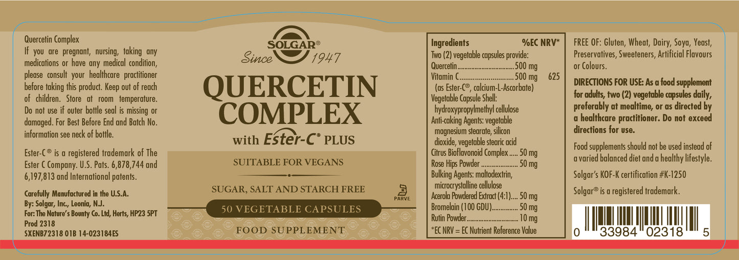 Solgar Quercetin Complex with Ester-C Plus